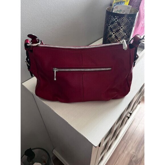 🆕Womens Wine Genuine Leather Shoulder Bag Top Handle Handbag Ladies Purses - Picture 3 of 11